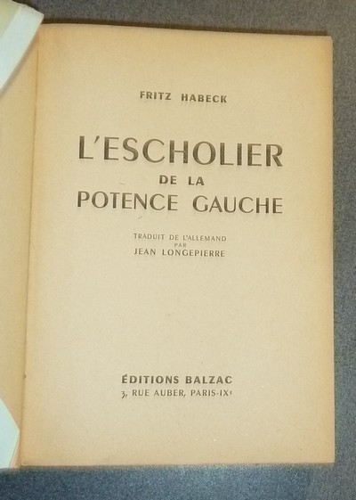 L'Escholier de la potence gauche