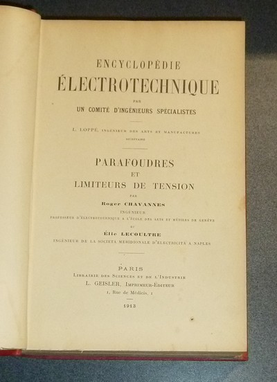 Parafoudres et limiteurs de tension / Les Isolants / Transformateurs / Appareillage d'interruption