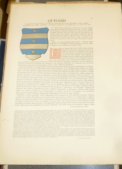 Armorial et Nobiliaire de l'Ancien Duché de Savoie (Tome V - livraison 4)