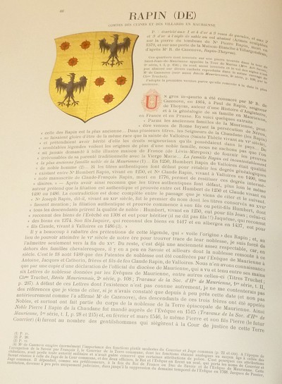 Armorial et Nobiliaire de l'Ancien Duché de Savoie (Tome V - livraison 5)