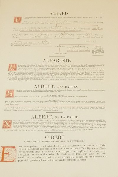 Armorial et Nobiliaire de l'Ancien Duché de Savoie (Tome VI - livraison 2)