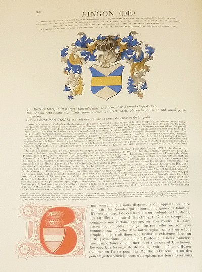 Armorial et Nobiliaire de l'Ancien Duché de Savoie (Tome IV - Livraison 26)