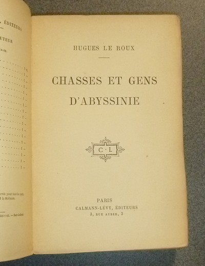 Chasses et gens d'Abyssinie