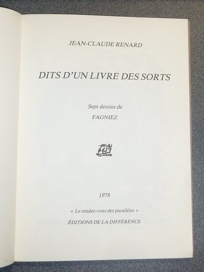 Dits d'un livre des sorts