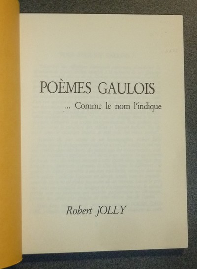 Poèmes gaulois... Comme le nom l'indique