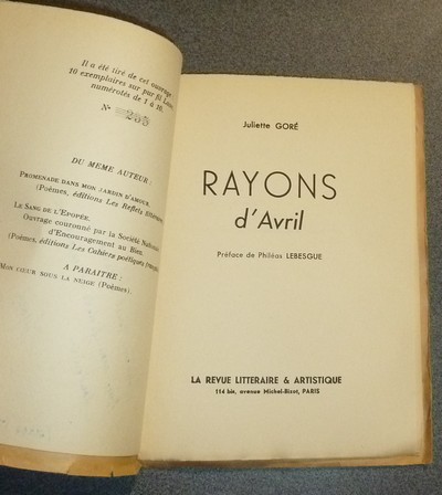 Rayons d'Avril