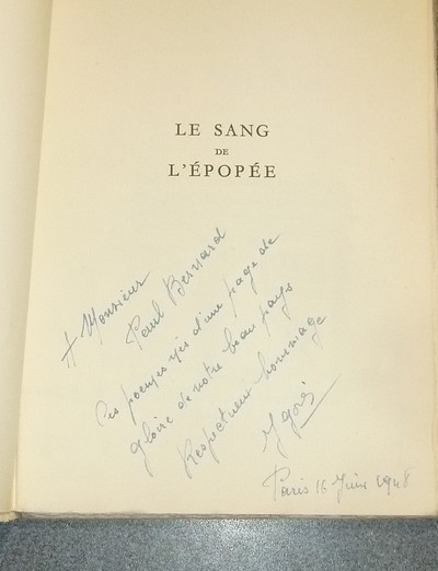 Le sang de l'épopée, poèmes