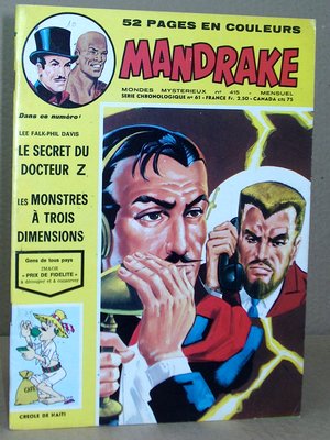 Mandrake Serie Chronologique N° 61 ( N° 415 ) - Le Secret du docteur Z - Les monstres à trois dimensions