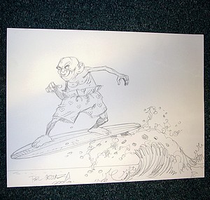 Dessin original contre signé et daté par Phil Castaza (32/24 cm)(planche originale)