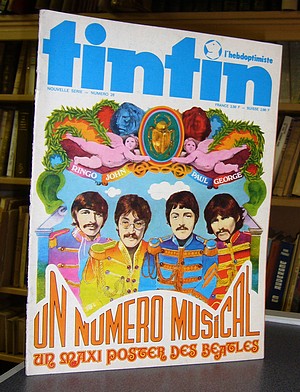 Tintin L'hebdoptimiste - 28 - Ringo, John, Paul, George. Un numéro musical. un maxi poster des Beatles - 
