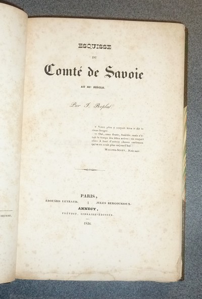 Esquisse du Comté de Savoie au XIe siècle