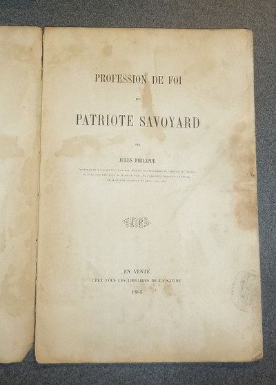 Profession de Foi du Patriote savoyard