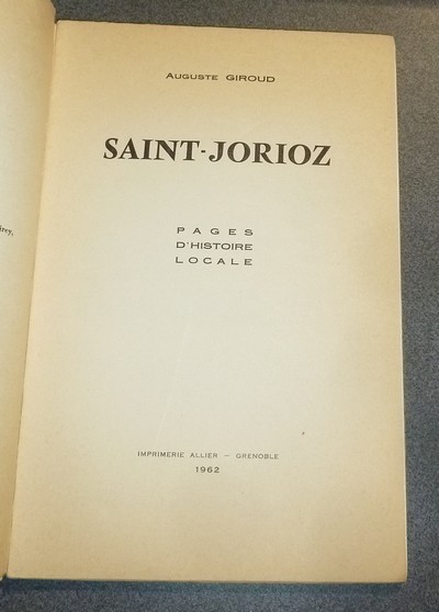 Saint-Jorioz. Pages d'histoire locale