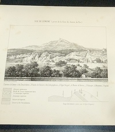 Livre ancien Savoie - Description géologique et paléontologique de la colline de Lémenc sur... - Pillet, L. & Fromontel, E. de