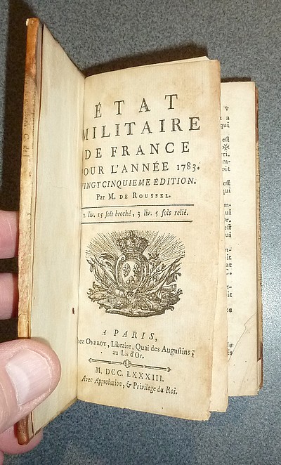 État militaire de France pour l'Année 1783. Vingt cinquième édition