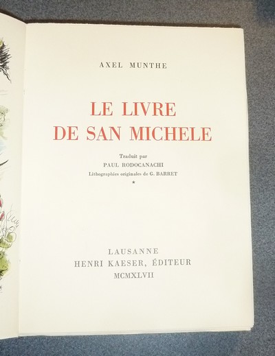 Le livre de San Michele (2 volumes)