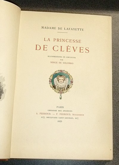 La Princesse de Clèves (Exemplaire sur Japon avec 2 états des illustrations, reliure signée)