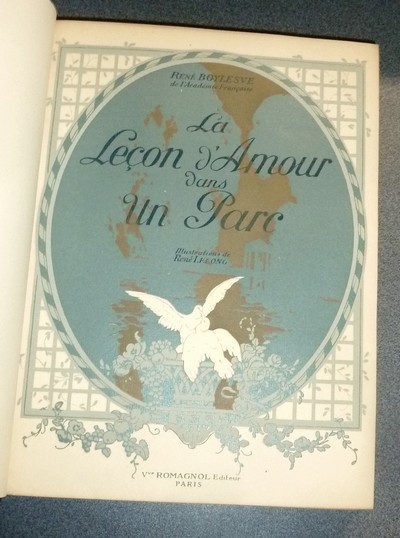 La leçon d'amour dans un parc (avec une suite en sanguine avec remarque et reliure signée) Les nouvelles leçons d'amour dans un parc (Reliure signée)