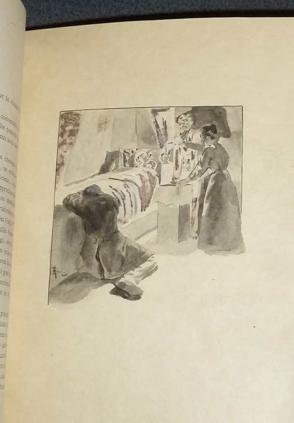 La Maison Tellier (1899, reliure signée, un dessin original, une suite sur Chine) Les Tombales - Sur l'eau - Le papa de Simon - Une partie de campagne - Au printemps - La ferme de Paul