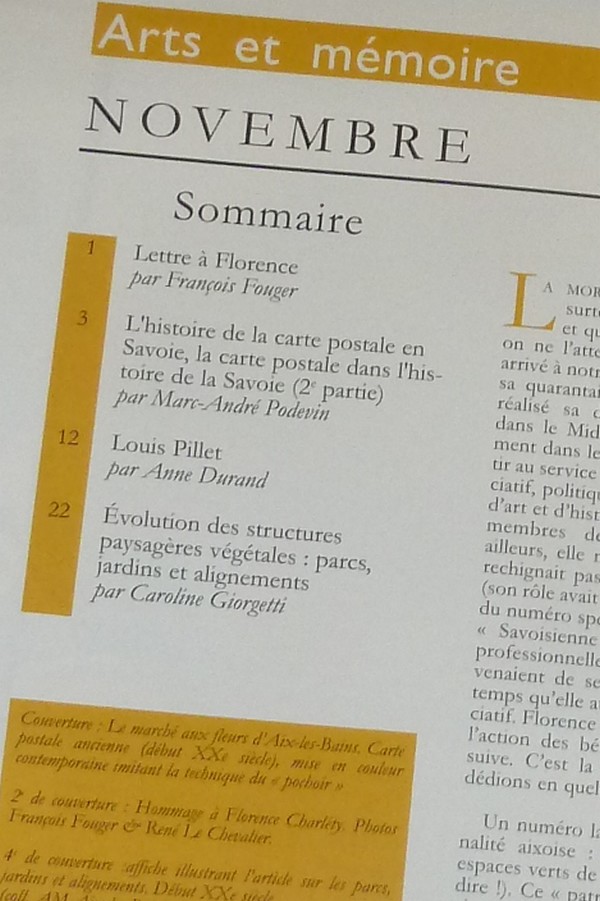 Arts et mémoire d'Aix-les-Bains N° 65 - Louis Pillet - Parcs et jardins d'Aix les bains - Histoire de la carte postale en Savoie (2)