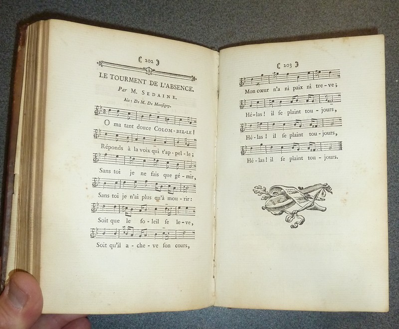 Recueil de Romances historiques, tendres et burlesques, tant anciennes que Modernes, avec les airs notés