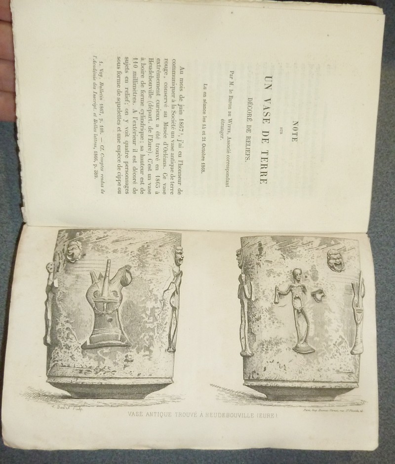 Mémoires de la Société Impériale des Antiquaires de France. 1869 - Quatrième série Tome Premier. Bulletin de Société Impériale des antiquaires de France 1868