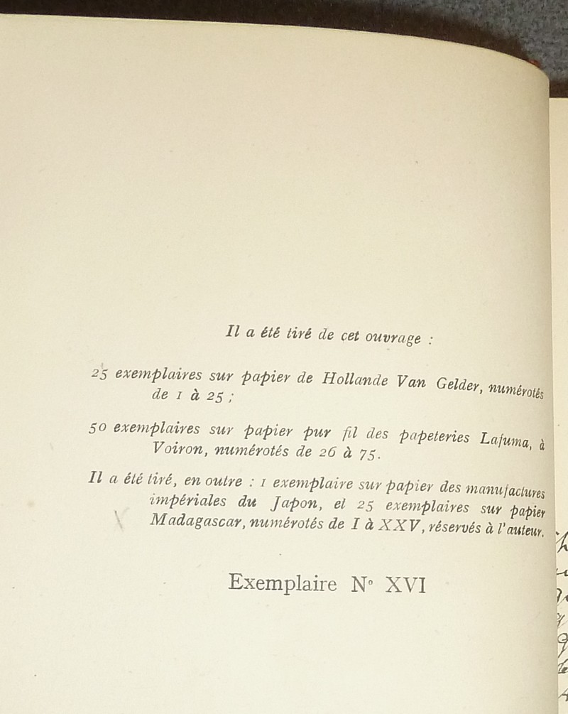 Poésies (Contient une poésie originale dédiée à Georges Montorgeuil sur un exemplaire Madagascar) Aquarelles - Vers anciens - Églogues et allégories - Fumées. 1925-1928