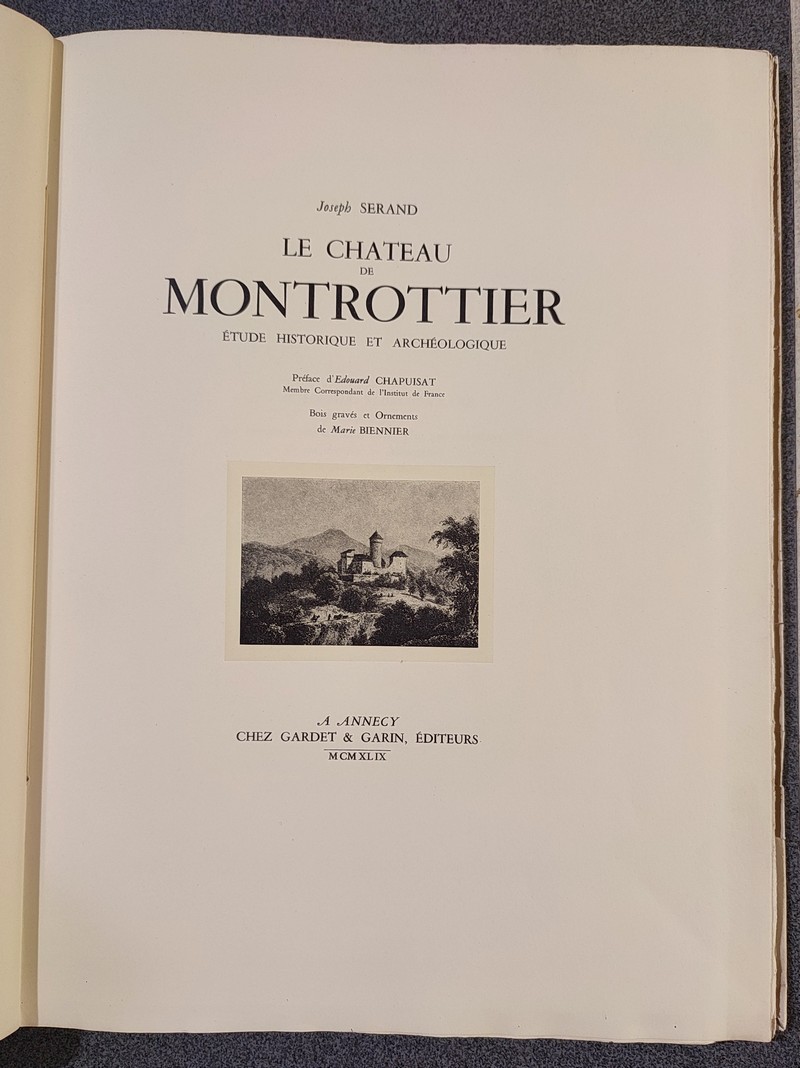 Le Château de Montrottier. Étude historique et archéologique