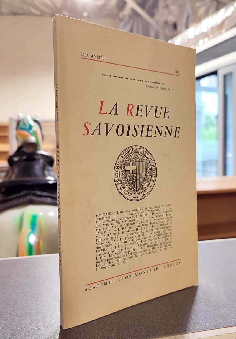 Livre ancien Savoie - La Revue Savoisienne. 111 ème année, 1971 - Revue Savoisienne