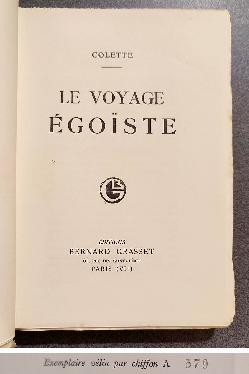 Le voyage égoiste