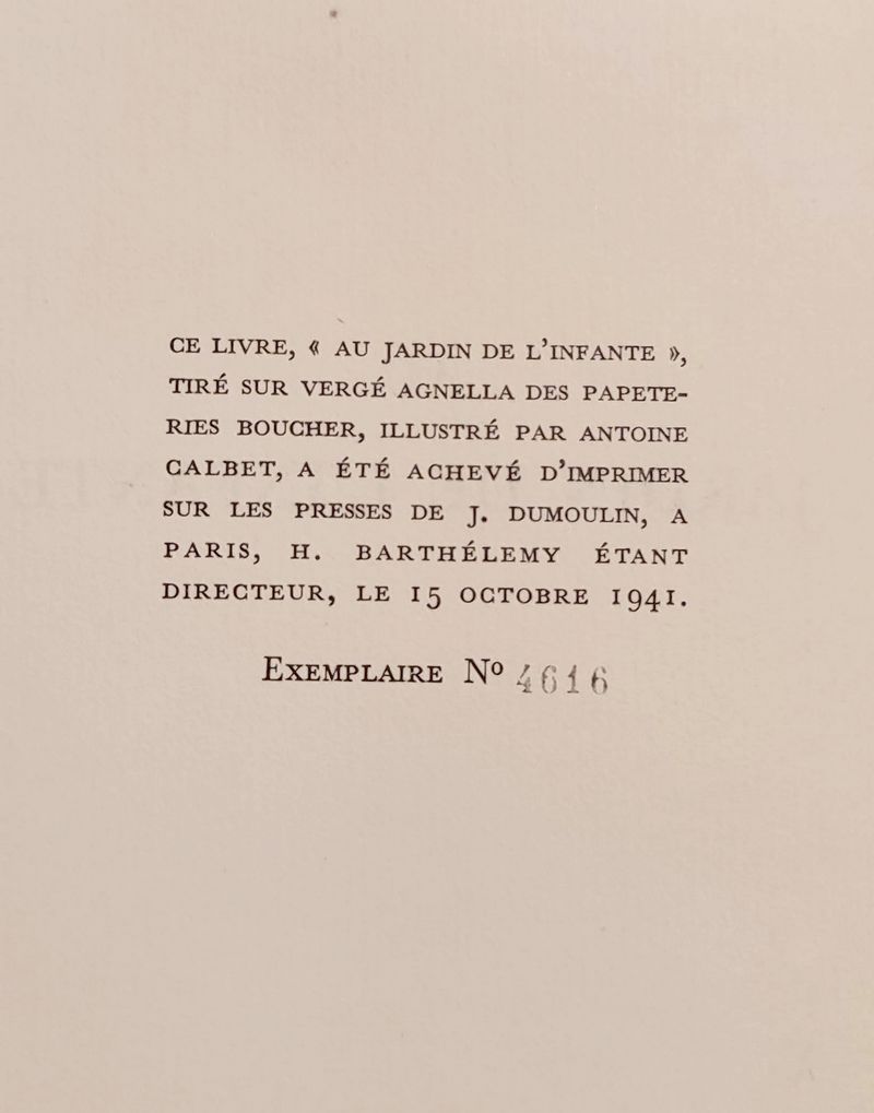 Au jardin de l'Infante