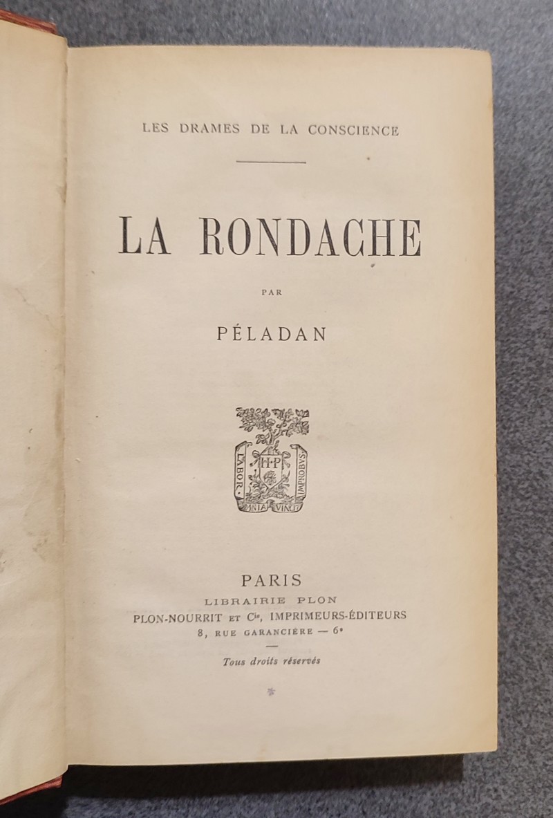 La Rondache. Les Drames de la conscience