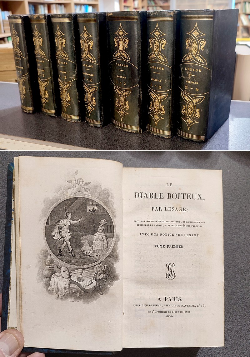 Oeuvres (14 tomes et 7 volumes) Le diable boiteux - Le bachelier de Salamanque - Théâtre choisi - Histoire d'Estévanille Gonzalez - Histoire de...