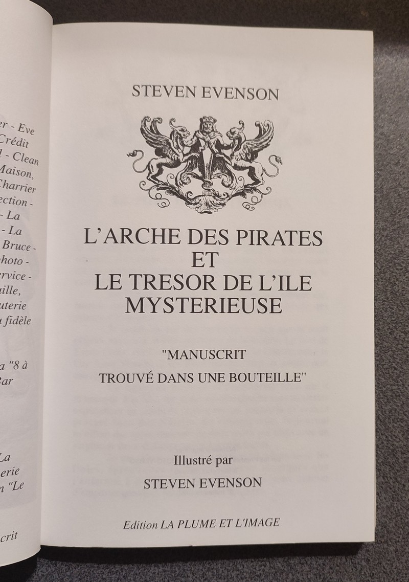 L'arche des pirates et le Trésor de l'Île Mystérieuse. Manuscrit trouvé dans une bouteille