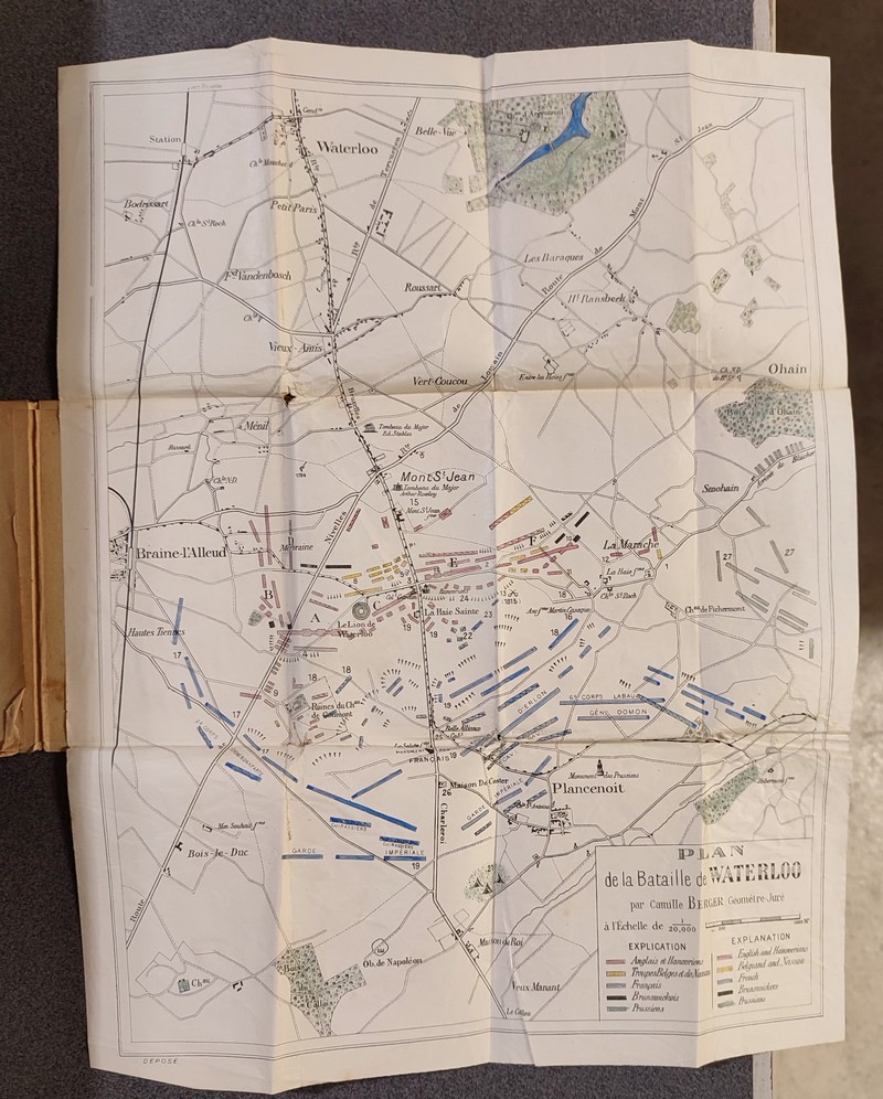 Souvenir. Plan du Champ de bataille de Waterloo