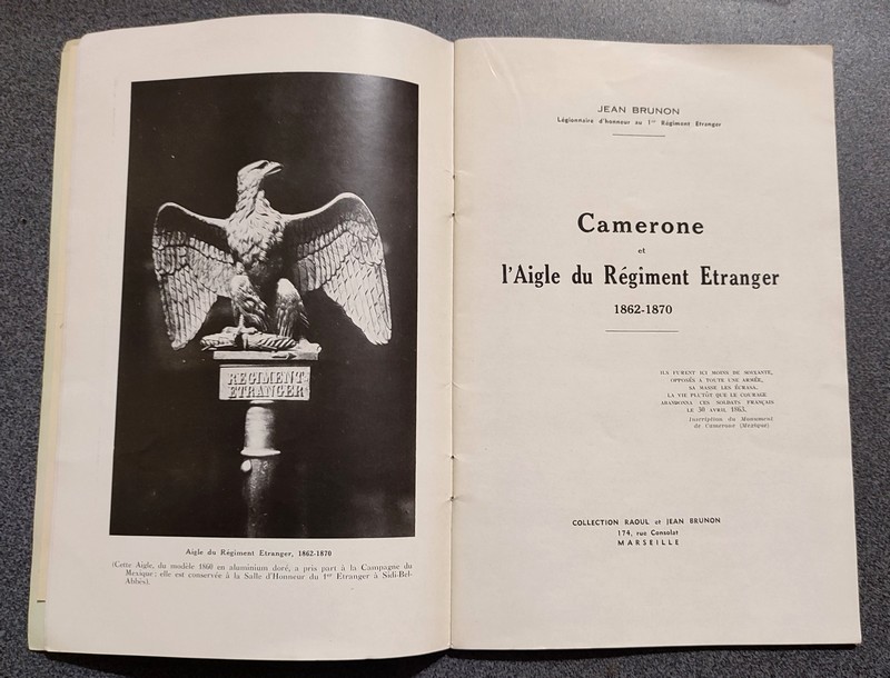 Camerone et l'Aigle du Régiment Étranger 1862-1870