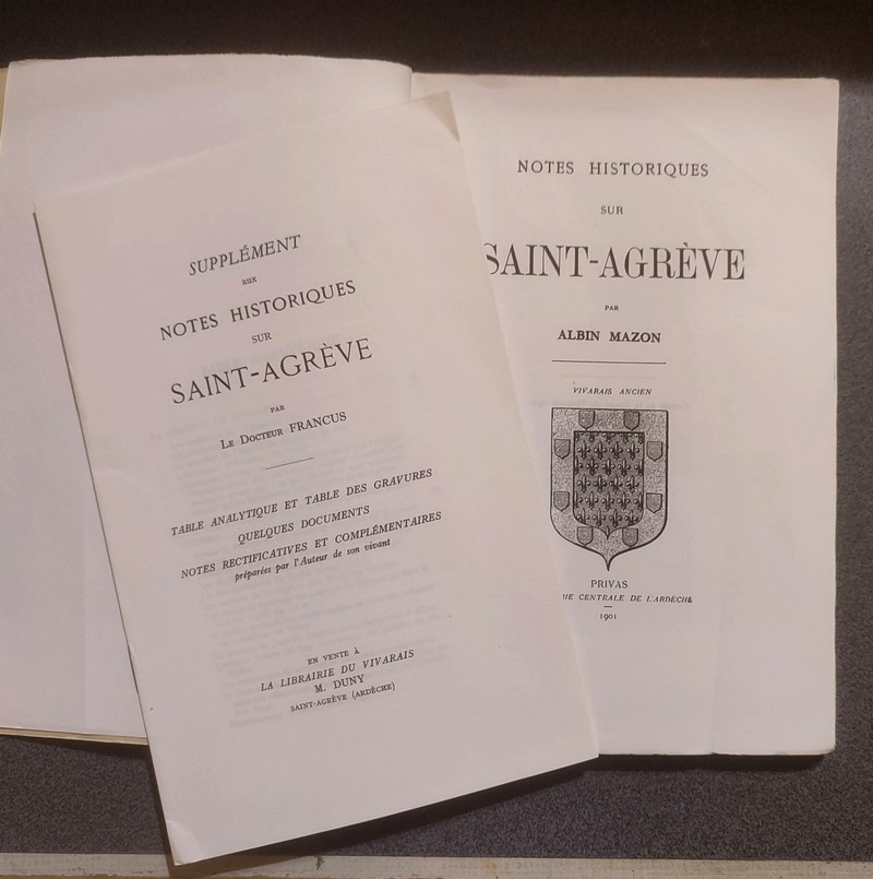 Notes historiques sur Saint-Agrève
