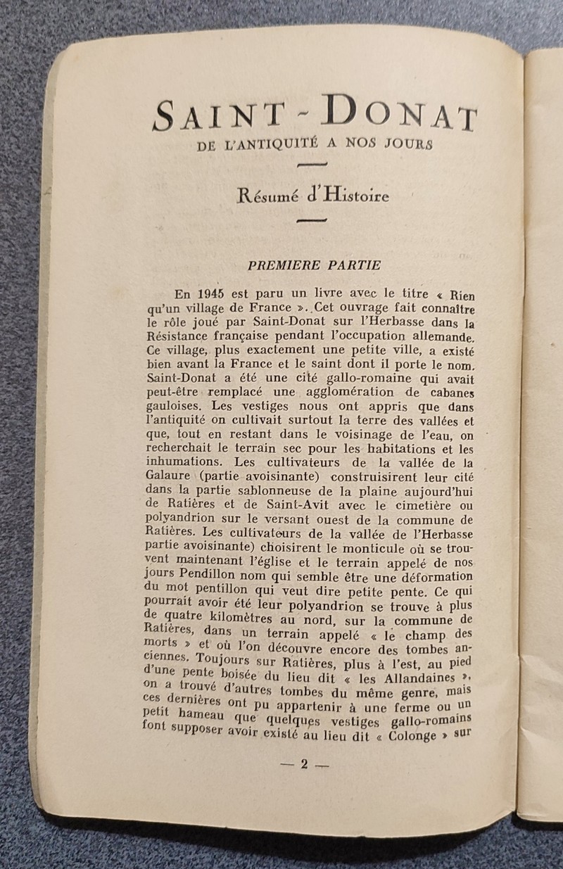 Saint-Donat de l'antiquité à nos jours. 881-1941