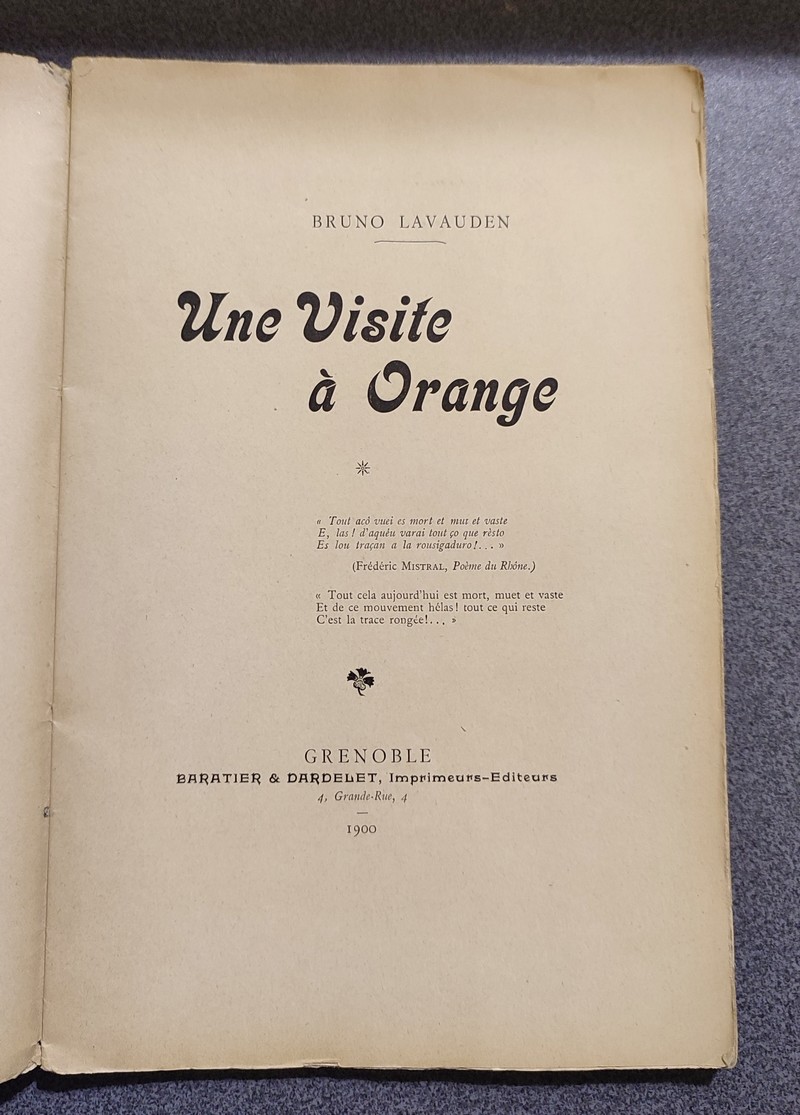 Une visite à Orange
