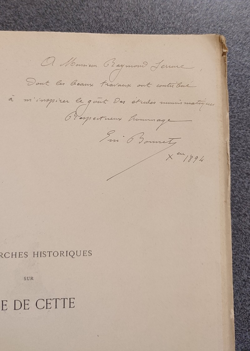 Recherches historiques sur L'Ile de Cette avant l'ouverture du Canal des Deux-mers