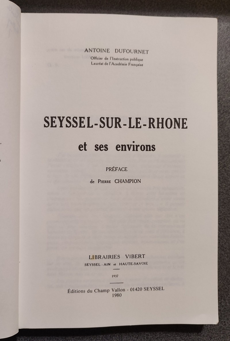 Seyssel-sur-le-Rhône et ses environs