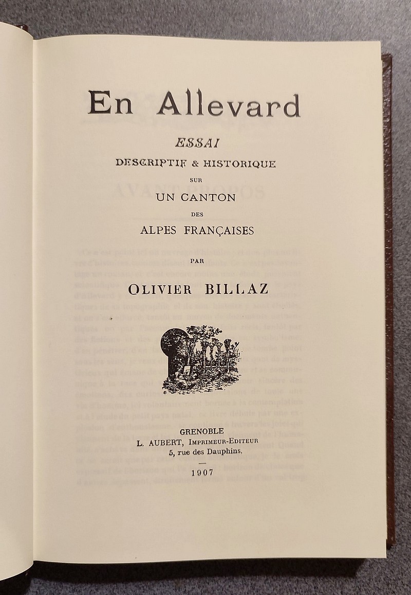 En Allevard. Essai descriptif et historique sur un canton des Alpes françaises