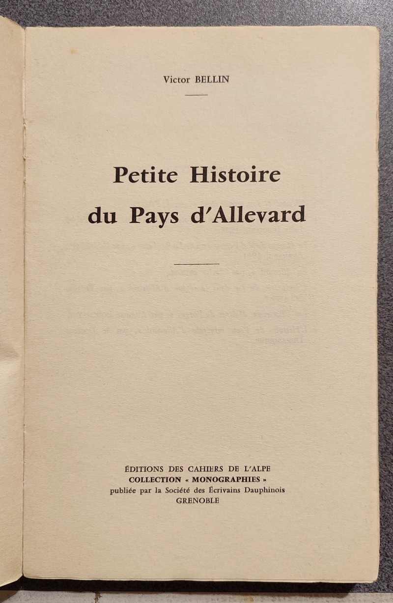 Petite histoire d'Allevard