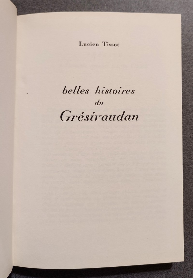 Belles histoires du Grésivaudan