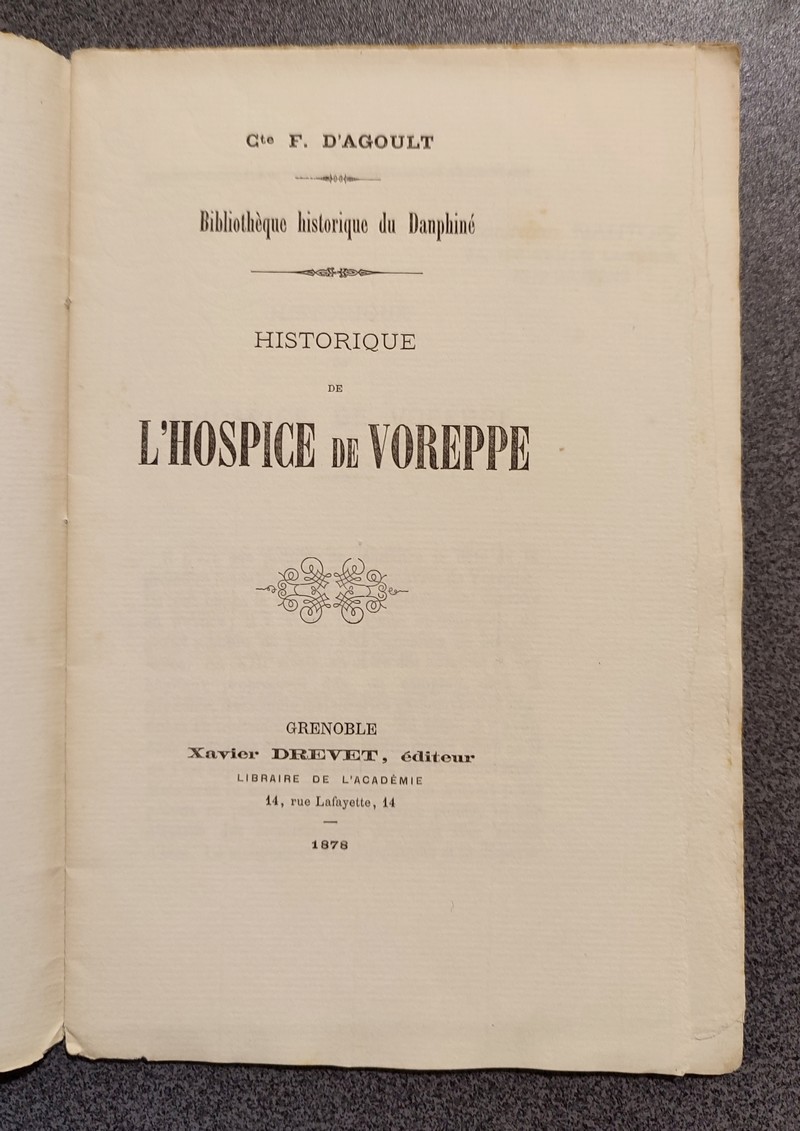 Historique de l'Hospice de Voreppe