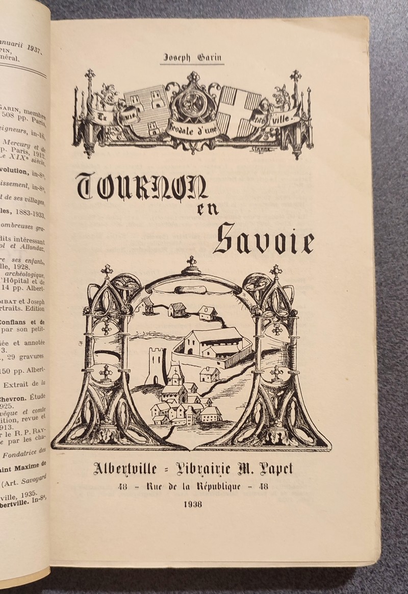 Tournon en Savoie. La vie féodale d'une petite ville