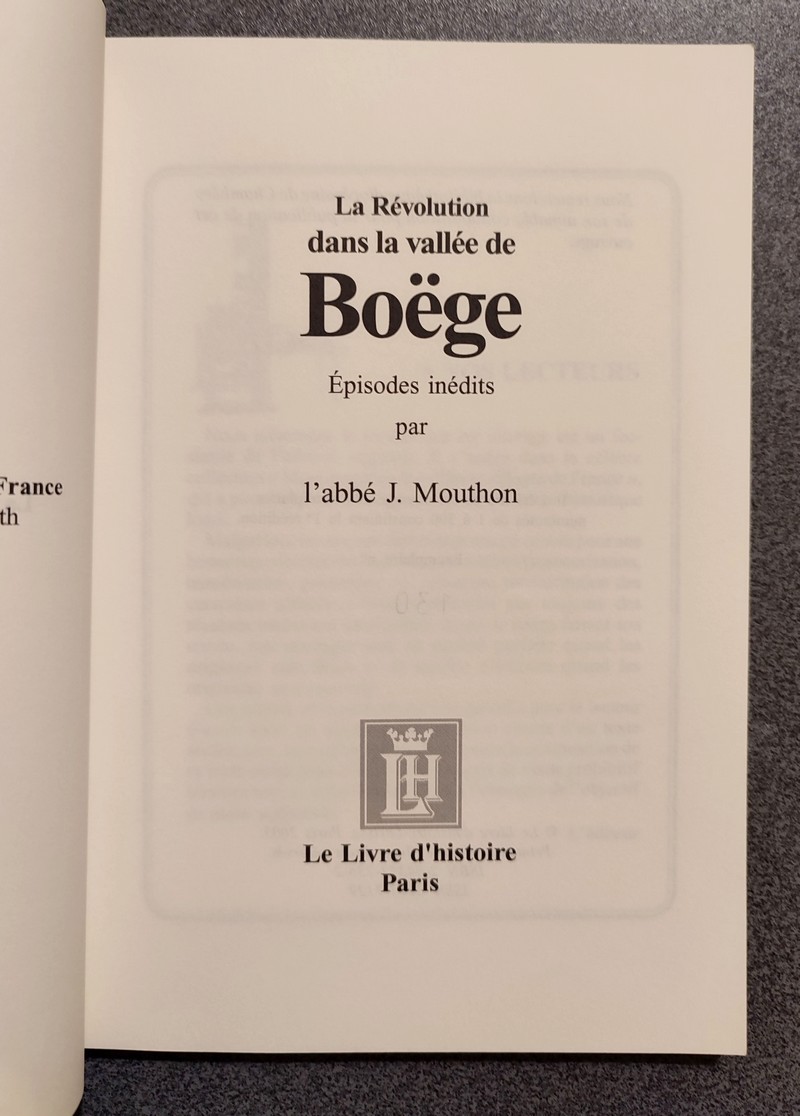 La Révolution dans la vallée de Boëge