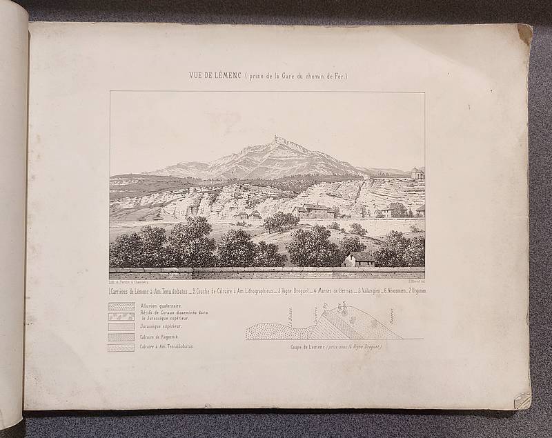 Atlas - Description géologique et paléontologique de la colline de Lémenc sur Chambéry