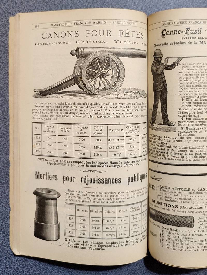 Catalogue de la Manufacture Française d'Armes de Saint-Étienne (entre 1890 et 1899), bon de commande n° 21