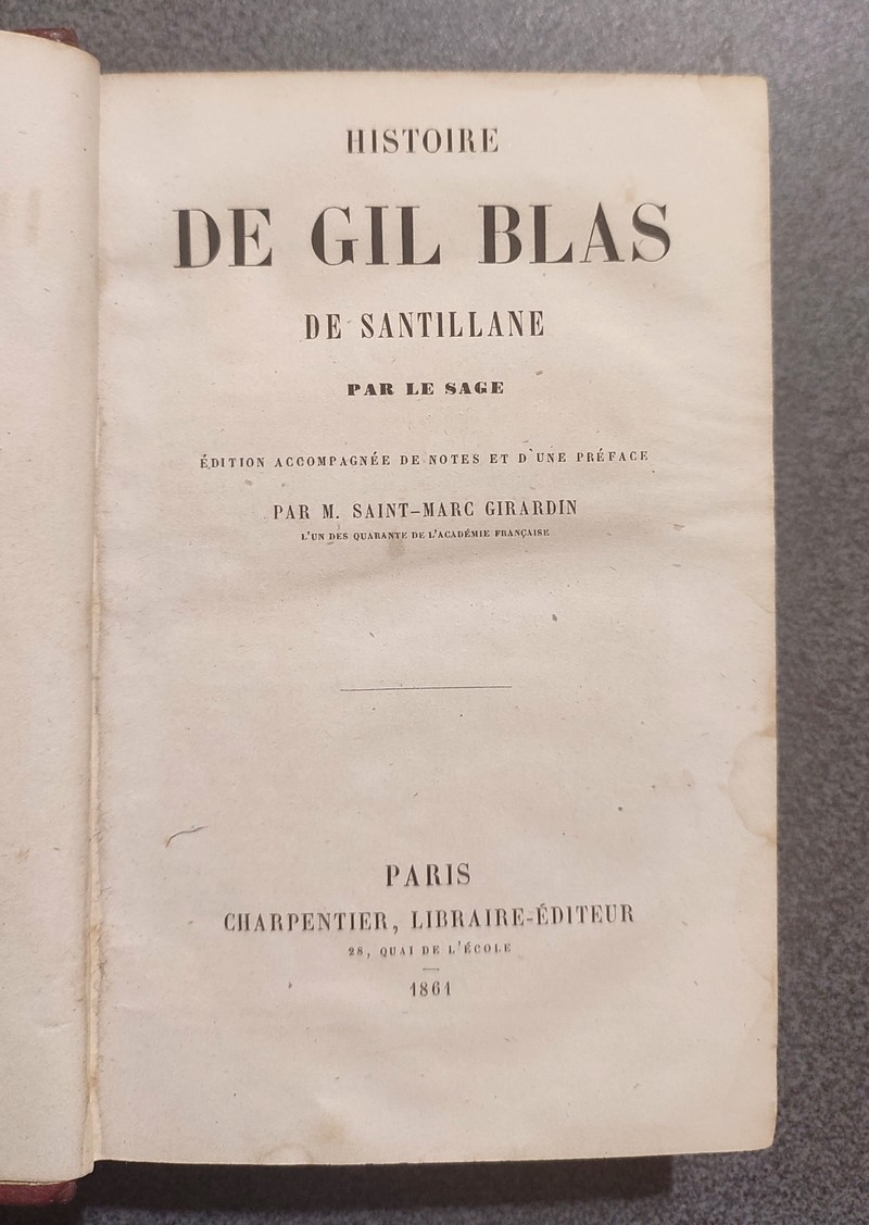 Histoire de Gil Blas de Santillane